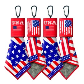 2 Sided Portable Glasses Cleaner, Patriotic Glasses Cloth Keychain,Reusable Microfiber Lens Eyeglasses Cleaning Cloth Pouch for Sunglasses Lens Camera Phone Screens