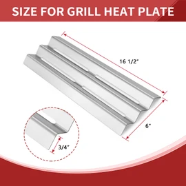 Terefour Grill Replacement Parts for Napoleon LEX 485/605/730 LE LD485 Series, Napoleon S81001, Flame Tamer and Burner for Napoleon Grill Parts Accessories, Heat Plate Shields Tents, 4-Pack
