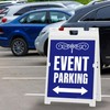 Event Parking With Bidirectional Arrow Sidewalk Sign Kit, 18x24 Inches,