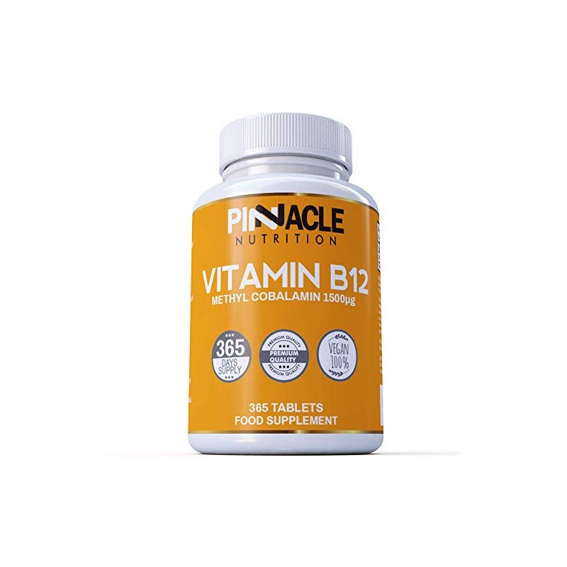 Vitamin B12 1500mcg - Methylcobalamin - 365 Tablets - 12