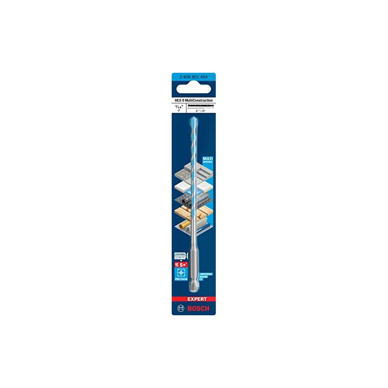 Bosch EXPERT HEX-9 Broca Multiconstruction Ø3/16X4X6