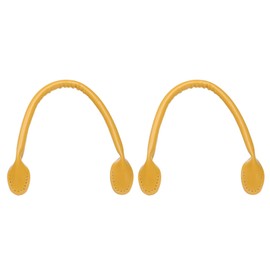 sourcing map 2Pcs PU Leather Bag Handle, 16.34" Handbag Straps 1.22" Wide Sew on Bag Handle Replacement Shoulder Bag Strap for DIY Bag Making Wallet Handbag Repair Replacement, Yellow