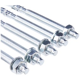 AHC K-ZYTB10130B5 M10 x 130 mm Through Bolts - Zinc Plated (Pack of 5)