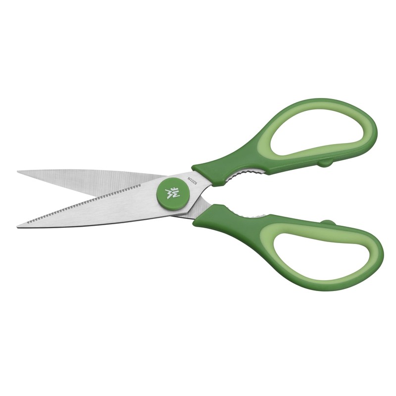 WMF “Touch” Kitchen Scissors, Stainless Steel, Lagoon Blue, Ergonomic Shape