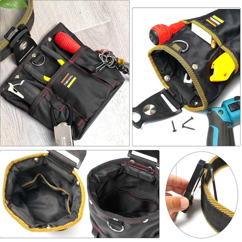 Prudencrose Waist Bag, Tool Pouch, Wide Opening, Belt Attached, Attaches