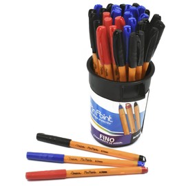 Azor Bolígrafo Punto Fino .7mm 36 Piezas PinPoint Colores Negro(18pz), Azul(12pz) y Rojo(6pz) 301.6820BCS