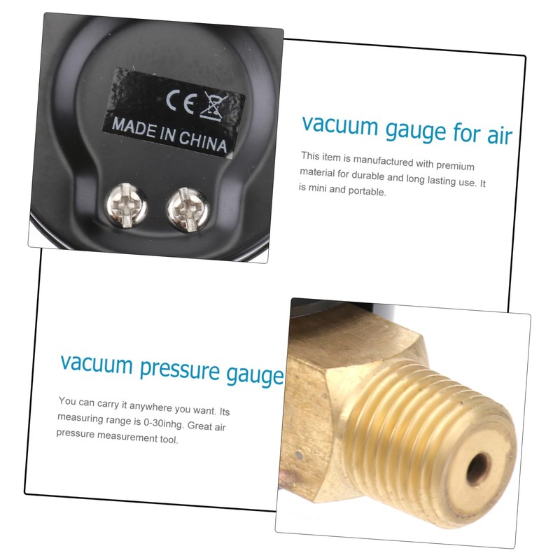 TEHAUX Pcs Inhg Vacuum Pressure Gauge Compressor Tool Mini Portable