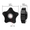 Wulankd 5 Pack Black 5/16"-18 Female Threaded 5 Star Shaped