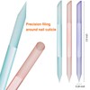 3 Pieces Glass Cuticle Pusher Cuticle Remover Glass Nail File