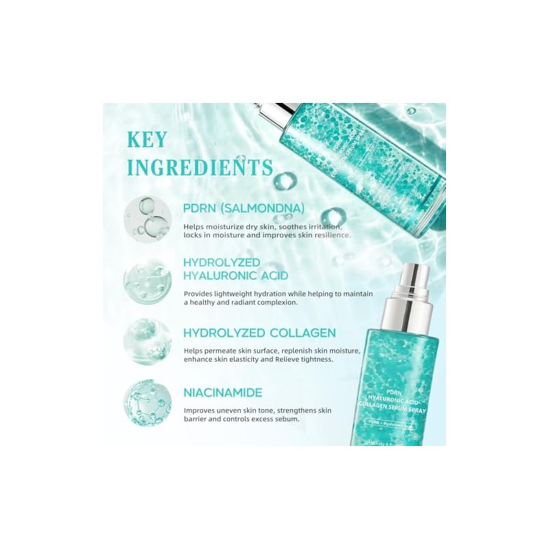 Set Crema Facial Bruma Ácido Hialurónico Pdrn Hidratación Profunda Rejuvenecimiento