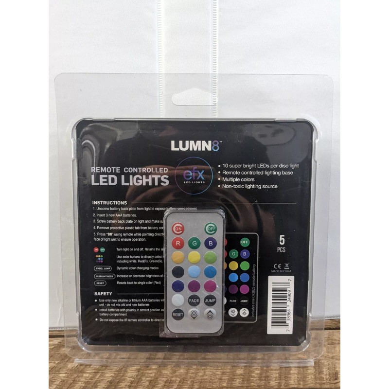 LUMN8 EFX Submersible Remote Controlled LED Lights NEW