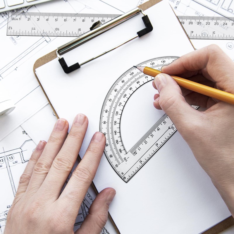 Tdfronien 2 Packs 12 Inch Plastic Ruler and 6 Inch