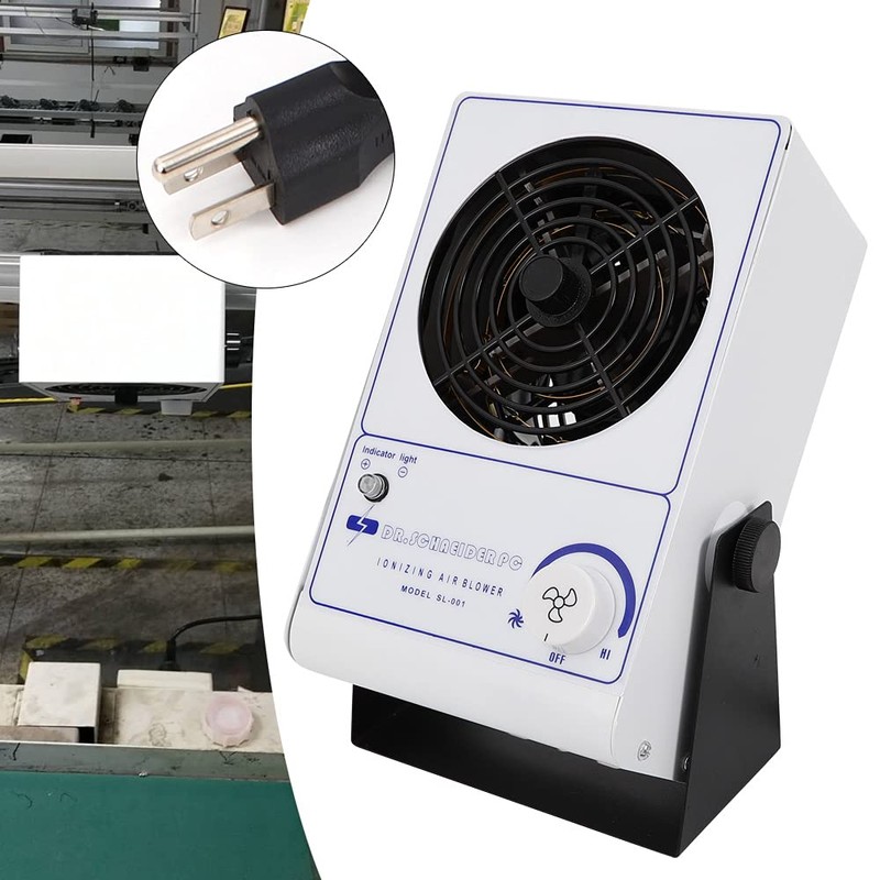 110V Ionizing Air Blower Fan Anti-Static Ion Blower Static Eliminator