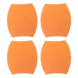 Partuto 4 Pcs 79x89mm Universal 3D Car Door Cup Protector Sticker - Car Auto Door Handle Protective Film Anti-Scratches - Orange
