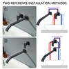 BEIYI Matte Black Wall Mount Tub Filler Bath Tub Faucet