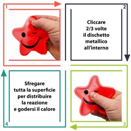 Hand Warmers, 2 Pack Hand Warmers, Pocket Warmers, Reusable Hand Warmers, PVC for Cold Days, Hiking, Outdoor Evenings in Autumn and Winter (Red Star)