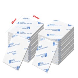 Godmony Double Sided Adhesive Pads,Heavy Duty Mounting Tape,Super-Sticky White Strong Pads,Rectangle Shape 36 Pcs 2 Sided Sticky Waterproof Tape,Removable Double-Sided Foam for Hanging Walls