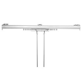 Baton Draw White Traverse Rod 48-84 inch