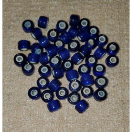 Jumbo Old Cobalt Blue White Heart African Trade Beads 50 Pc Limited Quantities