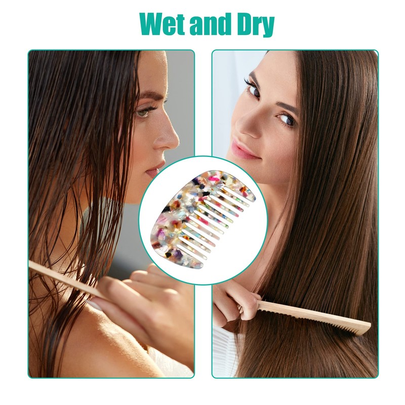 VOCOSTE Hair Comb Wide Teeth Anti-Static Pocket Comb for Thick