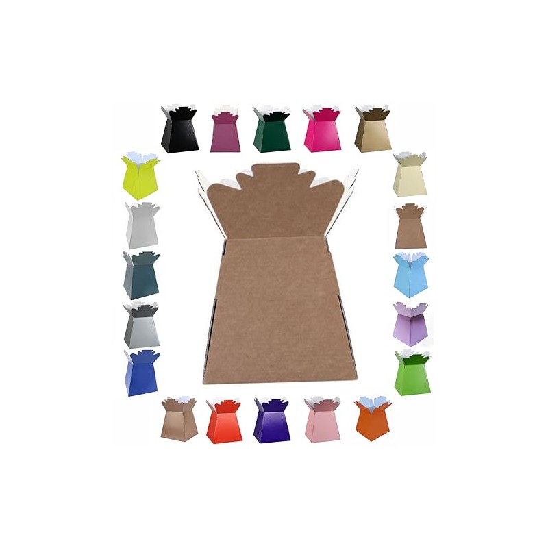 Vibrant Bouquet, Flower Box/Vase - Transportation Display, Presentation Boxes (1,