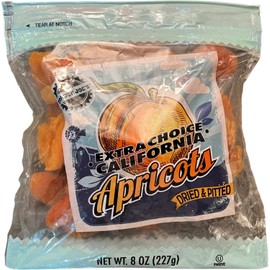 Trader Joe's Extra Choice California Apricots Dried & Pitted, 8 oz (Pack of 1)