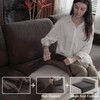 OHSIO Couch Cushion Covers for Sectional Sofa, Stretch Soft Sofa