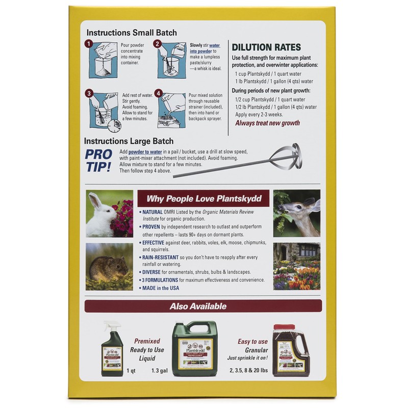 Plantskydd Animal Repellent - Repels Deer, Rabbits, Elk, Moose, Hares,
