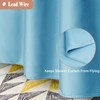 UFRIDAY Small Shower Curtain 48 x 72 inches,Light Blue Fabric