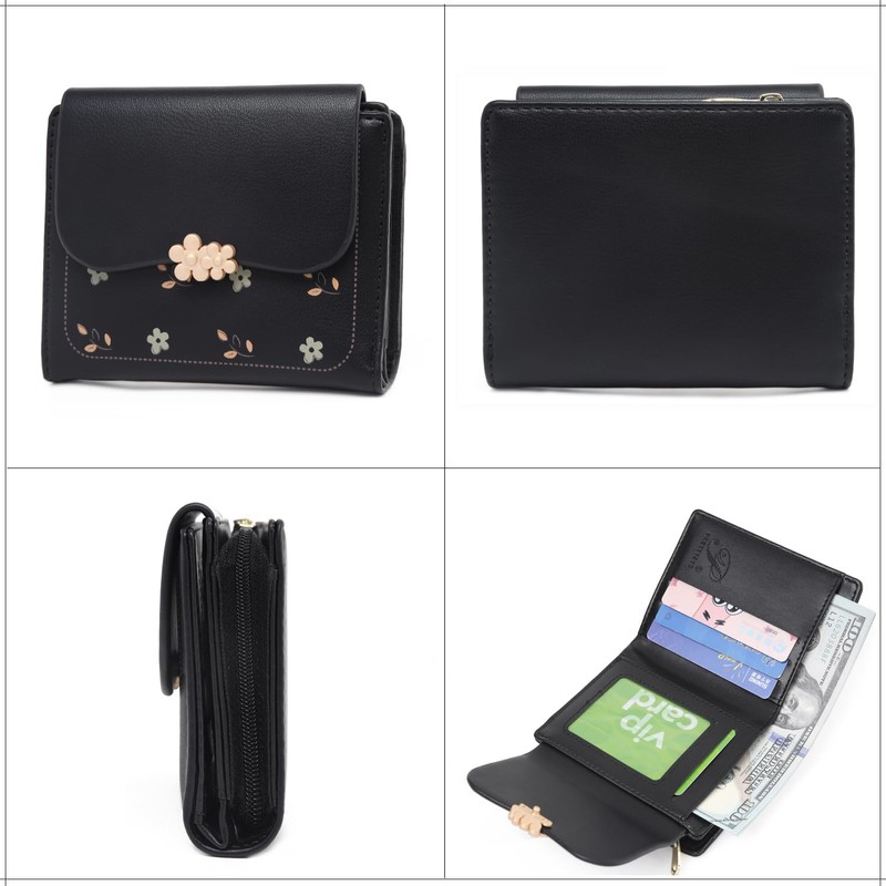 Yupneih Wallets for Women, brown, Classic
