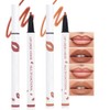 Kaely- 2 rotuladores de tinte labial mate color nude moca,