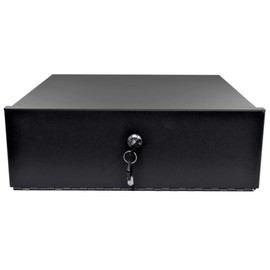 Heavy Duty 15" x 15" x 5" DVR Security Lock Box 16 Gauge with Exhaust Fan for CCTV Security Systems - Black