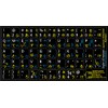 Japanese - (Hiragana) Korean- English Non-Transparent Keyboard Labels Layout Black