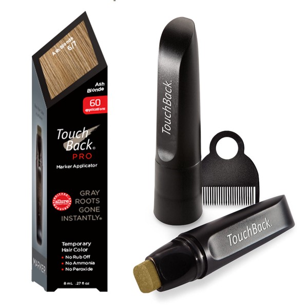 TouchBack PRO Gray Root Touch Up Marker Applicator - Real Hair Color Ash Blonde