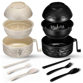 DEPATYA Ramen Noodle Bowls Microwavable, Office College Dorm Room Essentials, Noodles Bowl with Chopsticks Spoon Phone Holder