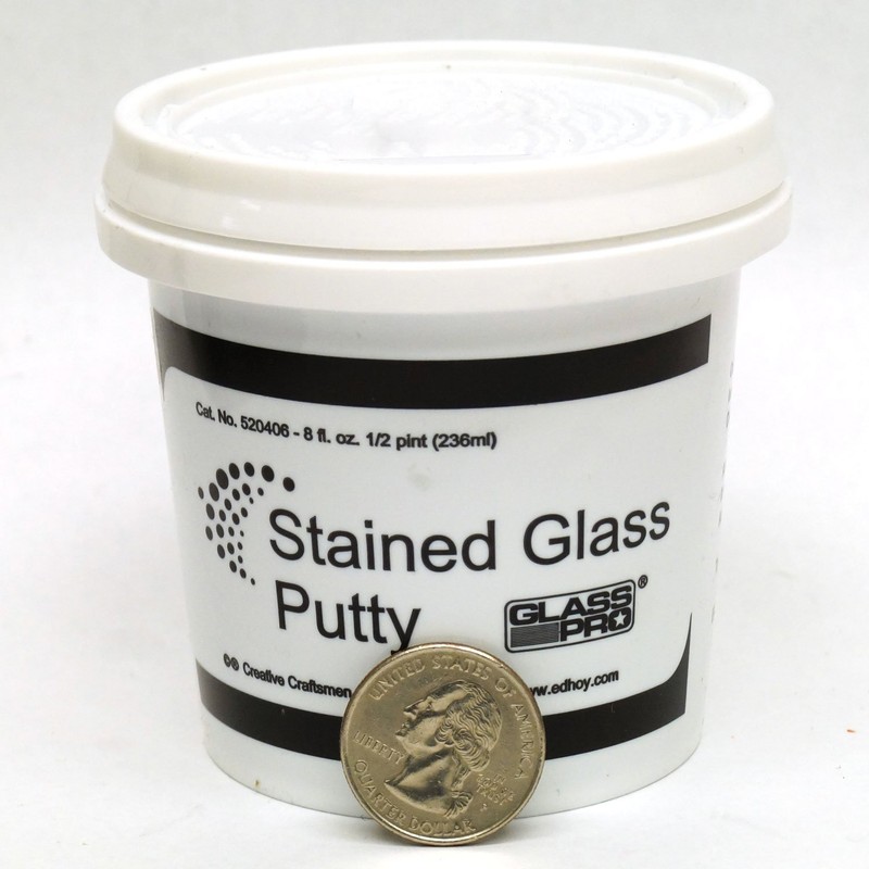 Glass Pro Stained Glass Lead Cement Putty Black 1/2 PINT
