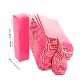 COSIDEA 50pcs 23 * 23 * 98mm lip gloss Craft Rose pink paper box Small packing boxes 350gms for pack cosmetics