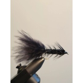 Unbranded 2 Flies,  Size 8,  BLACK  WOOLY BUGGER  Streamer Streamers Fly Fishing