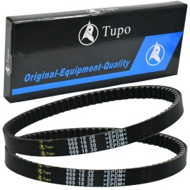 Tupo 2PCS 669-18-30 Aramid Fiber CVT Drive Belt Compatible with 50cc 49cc GY6 139QMB