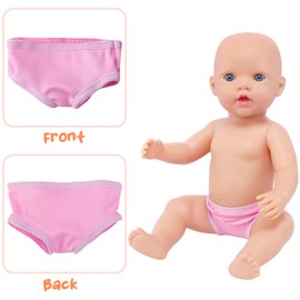 TDDS9 6 Pairs Baby Doll Underwear Diapers for 16-18 Inch Baby Dolls, Doll Clothes Suitable for Newborn Infant Dolls Girls and Boys