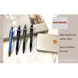 ARTbyutee Boss Gifts For Men Aluminum Alloy Ballpoint Pen with Stainless Steel Refill, Motivational Quote, Luxury Gift Box & Reusable Felt Pen Case, Business Present for Bosses