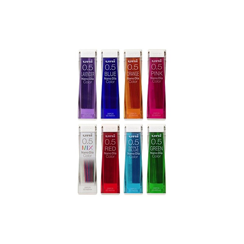Uni Mechanical Pencil Lead NanoDia Color Red 0.5mm 20leads