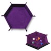 Dice Plate, Leather Dice Plate, Foldable Hexagon, Folding Dice Tray,