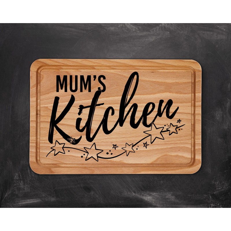 Mum's Kitchen Wooden Chopping Board, Chopping Board for Mum's Birthday