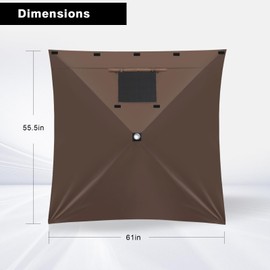 MASTERCANOPY Wind Screen Side Panel with Window for 10x10 Escape Screen Shelter Canopy Tent - Weatherproof, UV Resistant Sun Shade Attachment Accessory (Coffee Brown, 1 Pack)