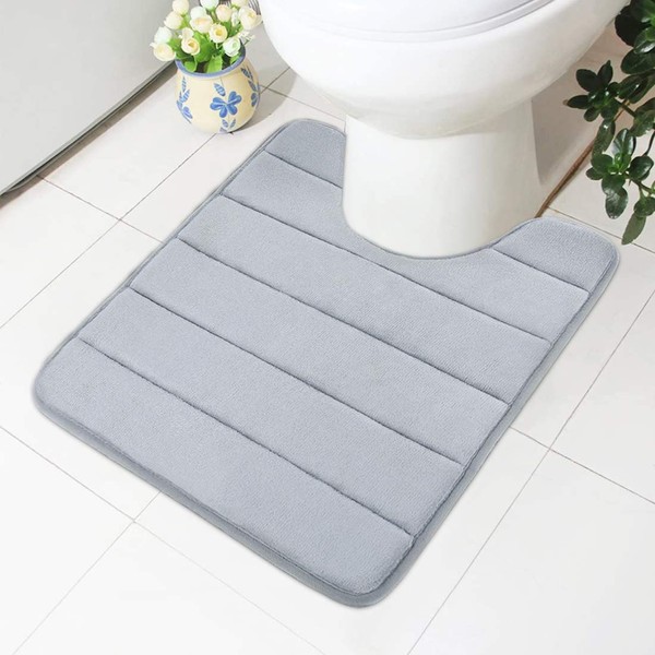 Buganda Memory Foam Contour Toilet Bath Rug, U-Shaped Non Slip