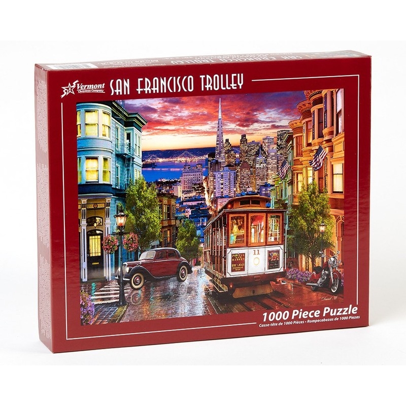 Vermont Christmas Company San Francisco Trolley Jigsaw Puzzle 1000 Piece