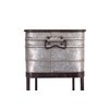 Creative Co-Op Metal Bucket/Planter on Stand with Casters