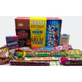 RETRO CANDY YUM ~ 1983 42nd Birthday Nostalgic Candy Gift Basket Box Assortment from Childhood for 42 Year Old Man or Woman Born 1983 Jr