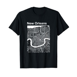 New Orleans Louisiana Vintage Style Home City Street Map T-Shirt